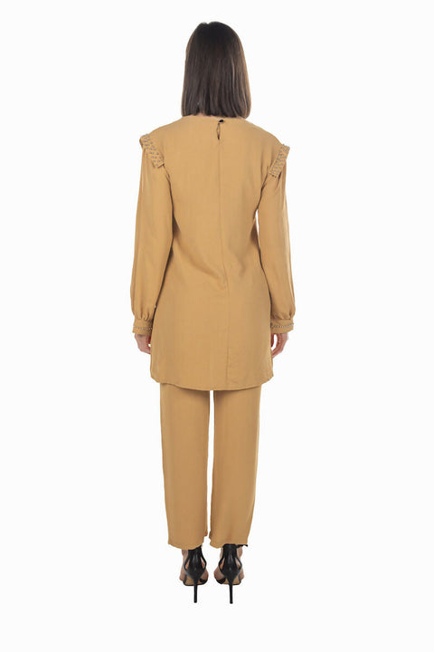 MY PEANUT Aysel Aerobin Co-ord in Camel