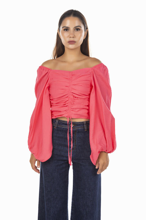 MY PEANUT Elizabeth Blouse in Pink