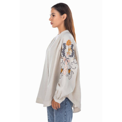 MY PEANUT Mardin Embroidery Linen Caftan