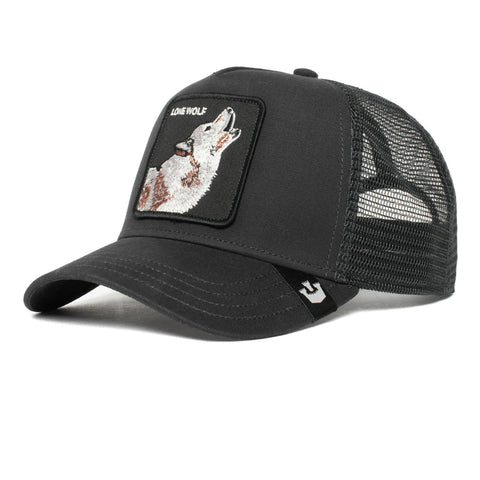 The Lone Wolf Trucker Hat Black