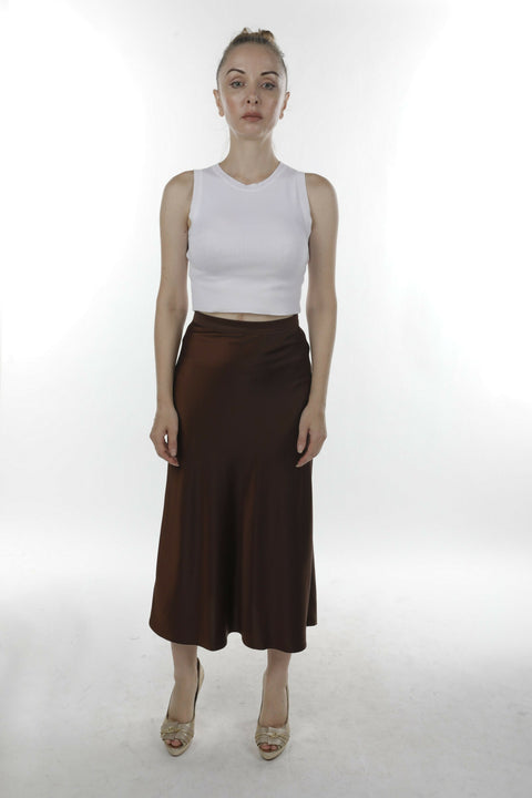 MY PEANUT Bitter Satin Skirt