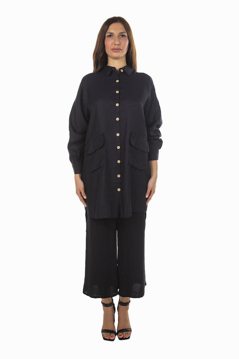 MY PEANUT Nysa Pocket Detailed Tunic
