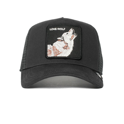 The Lone Wolf Trucker Hat Black